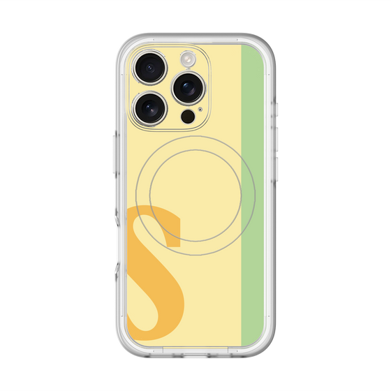 スリムプロテクションプレミアムケース with MagSafe［ オリジナル - initial color line - S yellow ］