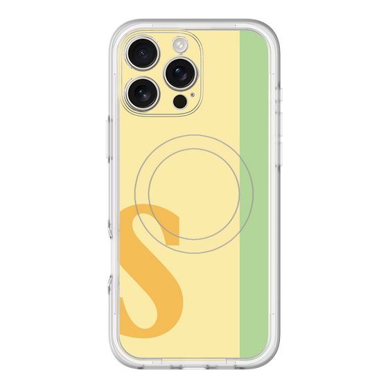 スリムプロテクションプレミアムケース with MagSafe［ オリジナル - initial color line - S yellow ］