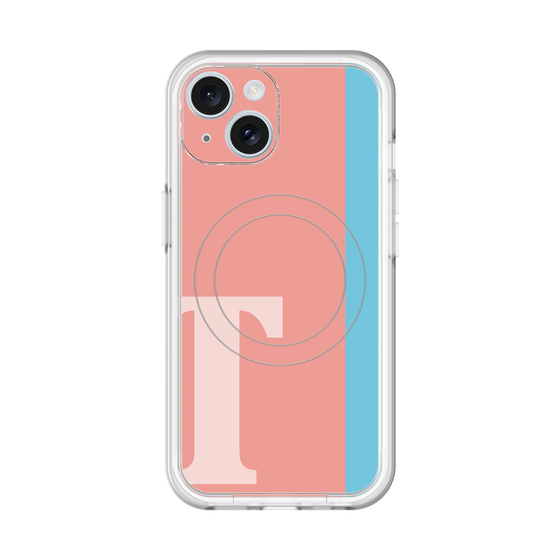 スリムプロテクションプレミアムケース with MagSafe［ オリジナル - initial color line - T pink ］