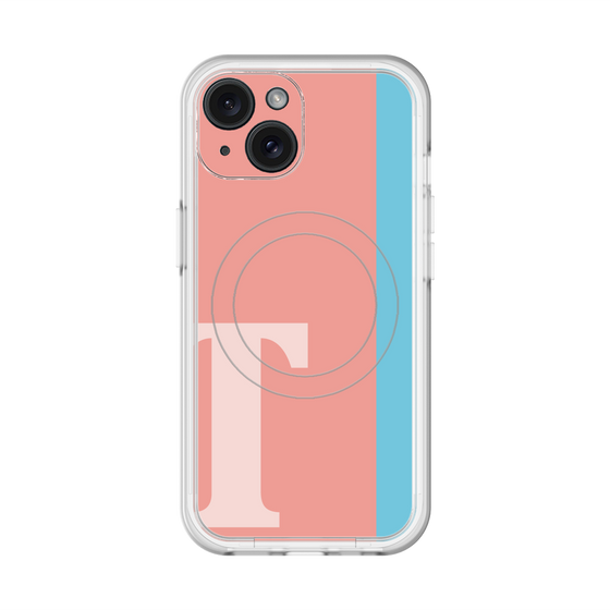 スリムプロテクションプレミアムケース with MagSafe［ オリジナル - initial color line - T pink ］