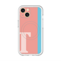 スリムプロテクションプレミアムケース with MagSafe［ オリジナル - initial color line - T pink ］