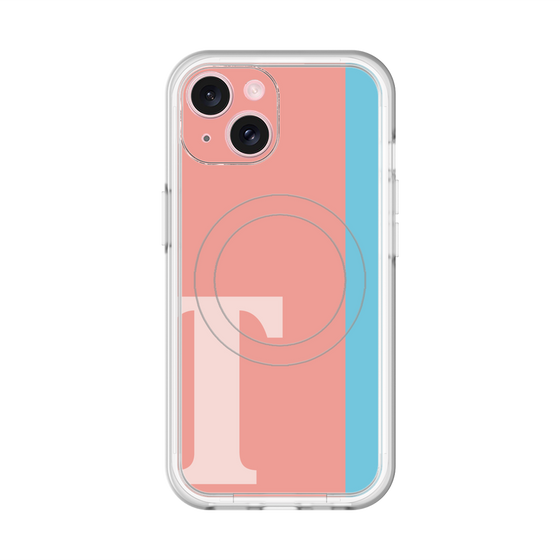 スリムプロテクションプレミアムケース with MagSafe［ オリジナル - initial color line - T pink ］