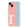 スリムプロテクションプレミアムケース with MagSafe［ オリジナル - initial color line - T pink ］