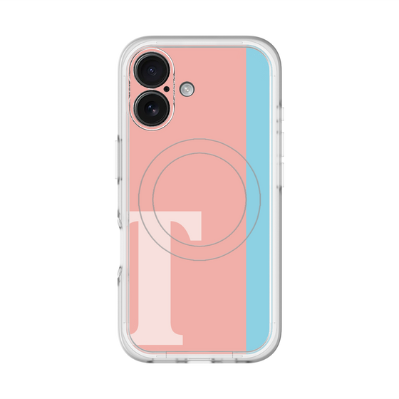 スリムプロテクションプレミアムケース with MagSafe［ オリジナル - initial color line - T pink ］