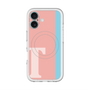 スリムプロテクションプレミアムケース with MagSafe［ オリジナル - initial color line - T pink ］