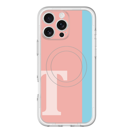 スリムプロテクションプレミアムケース with MagSafe［ オリジナル - initial color line - T pink ］