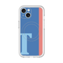 スリムプロテクションプレミアムケース with MagSafe［ オリジナル - initial color line - T blue ］