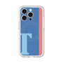 スリムプロテクションプレミアムケース with MagSafe［ オリジナル - initial color line - T blue ］