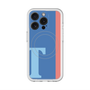 スリムプロテクションプレミアムケース with MagSafe［ オリジナル - initial color line - T blue ］