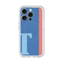 スリムプロテクションプレミアムケース with MagSafe［ オリジナル - initial color line - T blue ］