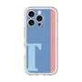 スリムプロテクションプレミアムケース with MagSafe［ オリジナル - initial color line - T blue ］