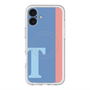 スリムプロテクションプレミアムケース with MagSafe［ オリジナル - initial color line - T blue ］