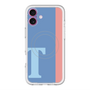 スリムプロテクションプレミアムケース with MagSafe［ オリジナル - initial color line - T blue ］