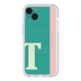 スリムプロテクションプレミアムケース with MagSafe［ オリジナル - initial color line - T green ］