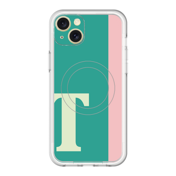 スリムプロテクションプレミアムケース with MagSafe［ オリジナル - initial color line - T green ］