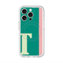 スリムプロテクションプレミアムケース with MagSafe［ オリジナル - initial color line - T green ］