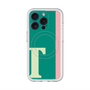 スリムプロテクションプレミアムケース with MagSafe［ オリジナル - initial color line - T green ］