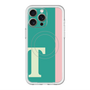 スリムプロテクションプレミアムケース with MagSafe［ オリジナル - initial color line - T green ］