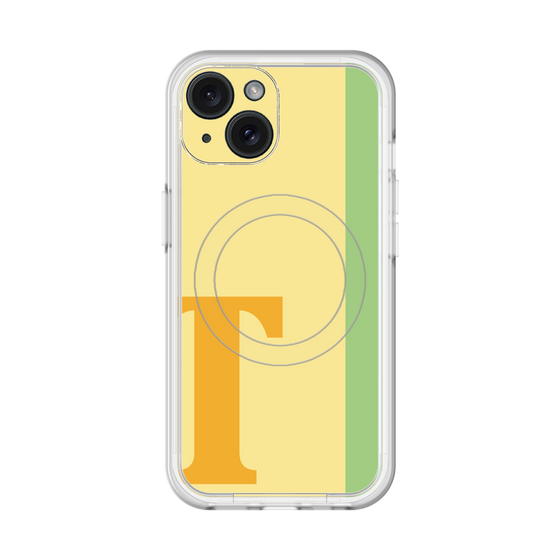 スリムプロテクションプレミアムケース with MagSafe［ オリジナル - initial color line - T yellow ］