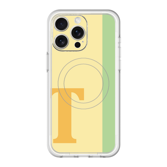 スリムプロテクションプレミアムケース with MagSafe［ オリジナル - initial color line - T yellow ］