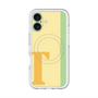 スリムプロテクションプレミアムケース with MagSafe［ オリジナル - initial color line - T yellow ］