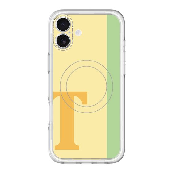 スリムプロテクションプレミアムケース with MagSafe［ オリジナル - initial color line - T yellow ］