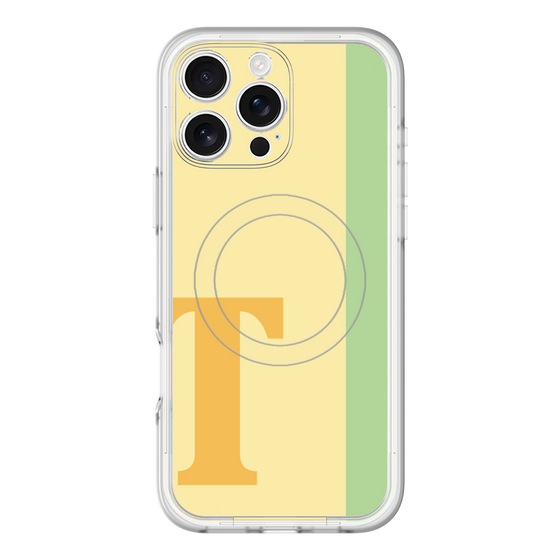 スリムプロテクションプレミアムケース with MagSafe［ オリジナル - initial color line - T yellow ］