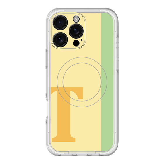 スリムプロテクションプレミアムケース with MagSafe［ オリジナル - initial color line - T yellow ］
