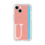 スリムプロテクションプレミアムケース with MagSafe［ オリジナル - initial color line - U pink ］