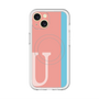 スリムプロテクションプレミアムケース with MagSafe［ オリジナル - initial color line - U pink ］