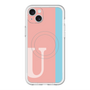 スリムプロテクションプレミアムケース with MagSafe［ オリジナル - initial color line - U pink ］