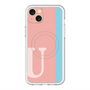 スリムプロテクションプレミアムケース with MagSafe［ オリジナル - initial color line - U pink ］