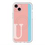 スリムプロテクションプレミアムケース with MagSafe［ オリジナル - initial color line - U pink ］