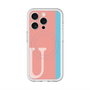 スリムプロテクションプレミアムケース with MagSafe［ オリジナル - initial color line - U pink ］