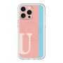 スリムプロテクションプレミアムケース with MagSafe［ オリジナル - initial color line - U pink ］