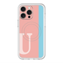 スリムプロテクションプレミアムケース with MagSafe［ オリジナル - initial color line - U pink ］