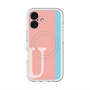 スリムプロテクションプレミアムケース with MagSafe［ オリジナル - initial color line - U pink ］