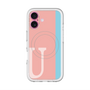 スリムプロテクションプレミアムケース with MagSafe［ オリジナル - initial color line - U pink ］