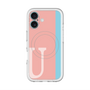 スリムプロテクションプレミアムケース with MagSafe［ オリジナル - initial color line - U pink ］