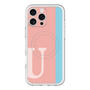 スリムプロテクションプレミアムケース with MagSafe［ オリジナル - initial color line - U pink ］