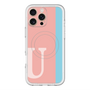 スリムプロテクションプレミアムケース with MagSafe［ オリジナル - initial color line - U pink ］