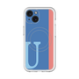スリムプロテクションプレミアムケース with MagSafe［ オリジナル - initial color line - U blue ］