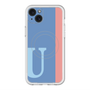 スリムプロテクションプレミアムケース with MagSafe［ オリジナル - initial color line - U blue ］
