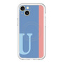 スリムプロテクションプレミアムケース with MagSafe［ オリジナル - initial color line - U blue ］