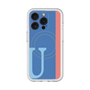 スリムプロテクションプレミアムケース with MagSafe［ オリジナル - initial color line - U blue ］