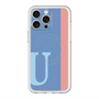 スリムプロテクションプレミアムケース with MagSafe［ オリジナル - initial color line - U blue ］
