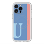 スリムプロテクションプレミアムケース with MagSafe［ オリジナル - initial color line - U blue ］