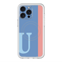スリムプロテクションプレミアムケース with MagSafe［ オリジナル - initial color line - U blue ］