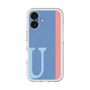スリムプロテクションプレミアムケース with MagSafe［ オリジナル - initial color line - U blue ］