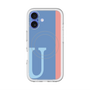 スリムプロテクションプレミアムケース with MagSafe［ オリジナル - initial color line - U blue ］